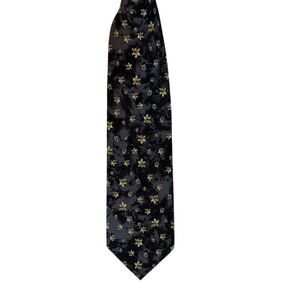 Men's Joaquim‎ Singapore Black Yellow Floral Neck Tie